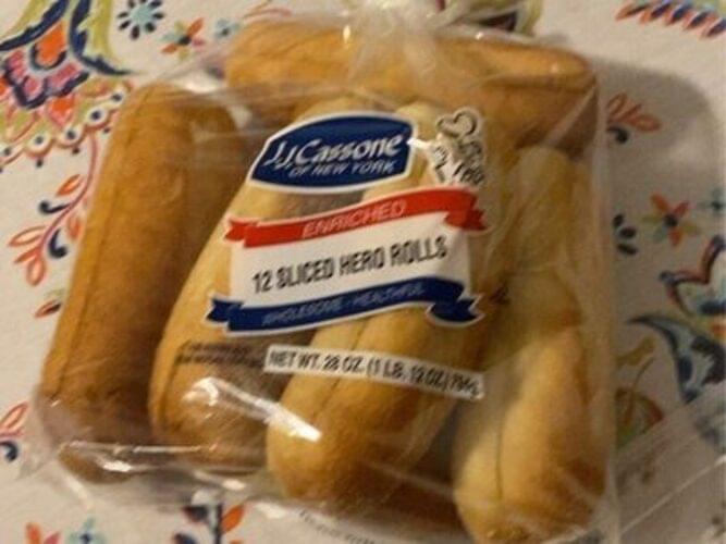 J.j. Cassone Of New York Enriched Sliced Hero Rolls - 28 Oz, Nutrition ...