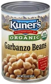 Kuners Organic Garbanzo Beans - 15.5 oz, Nutrition Information | Innit