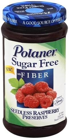 Polaner Sugar Free, With Fiber, Seedless Raspberry Preserves - 13.5 Oz ...