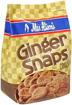 Mrs. Alison’s Cookies Ginger Snaps Cookies - 16 oz, Nutrition