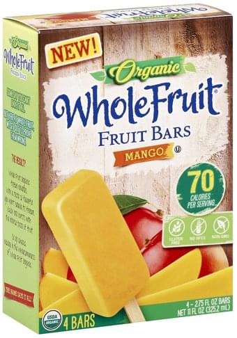 Whole Fruit Mango Fruit Bars - 4 ea, Nutrition Information | Innit