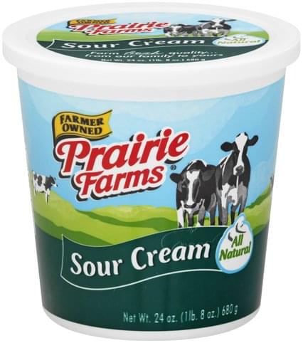 Prairie Farms All Natural Sour Cream - 24 oz, Nutrition Information | Innit