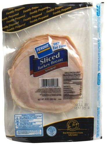 Perdue Smoked Sliced Turkey Breast - 10 Oz, Nutrition Information 