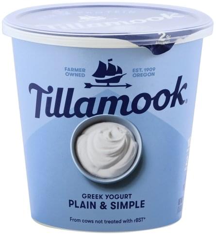 Tillamook Plain & Simple, Greek Yogurt - 24 oz, Nutrition Information ...