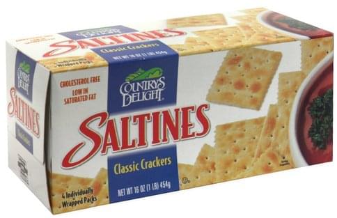 Country Delights Saltines Classic Crackers - 4 ea, Nutrition ...