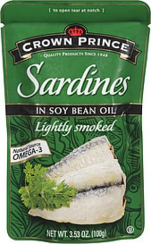 Crown Prince In Soy Bean Oil Sardines - 3.53 oz, Nutrition Information ...