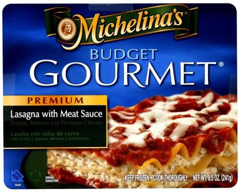 Budget Gourmet With Meat Sauce Premium Lasagna 8 5 Oz Nutrition Information Innit