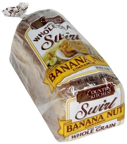  Country  Kitchen  Banana Nut Cinnamon Swirl Bread 16 oz 