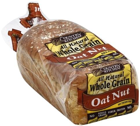 Country Kitchen Whole Grain, Oat Nut Bread - 24 Oz, Nutrition ...