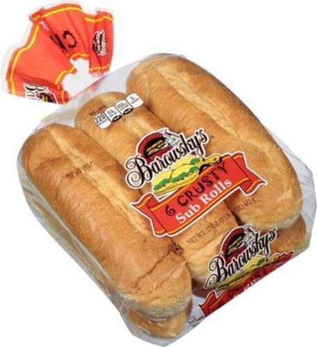 Barowskys Crusty Sub Rolls - 17 oz, Nutrition Information | Innit