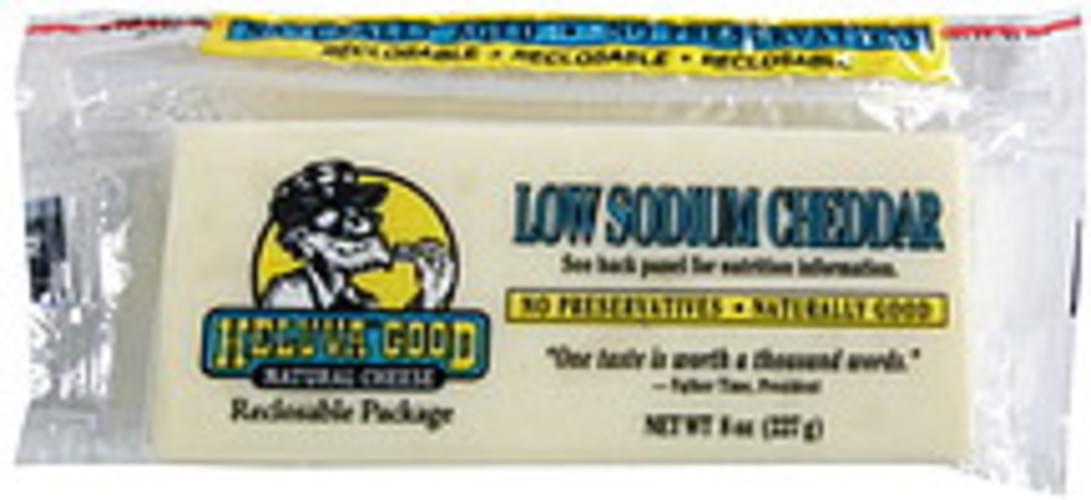 Heluva Good Natural, Low Sodium Cheddar Cheese - 8 oz, Nutrition ...