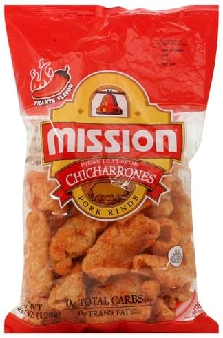 Mission Chicharrones, Picante Flavor Pork Rinds - 4.5 oz, Nutrition ...