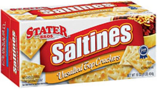 Stater Bros. Saltines Unsalted Top Crackers - 16 oz, Nutrition ...