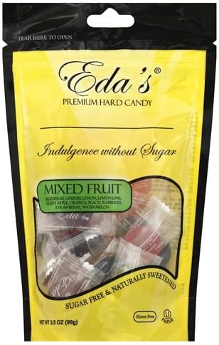 Edas Premium, Mixed Fruit Hard Candy - 3.5 oz, Nutrition Information ...