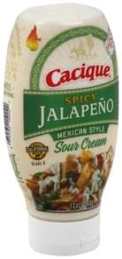 Cacique Spicy Jalapeno, Mexican Style Sour Cream - 12 Oz, Nutrition ...