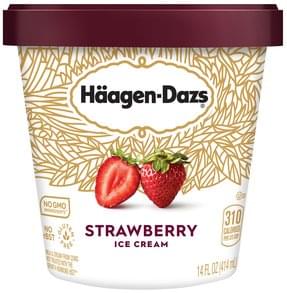 Haagen Dazs Strawberry Ice Cream - 14 oz, Nutrition Information | Innit