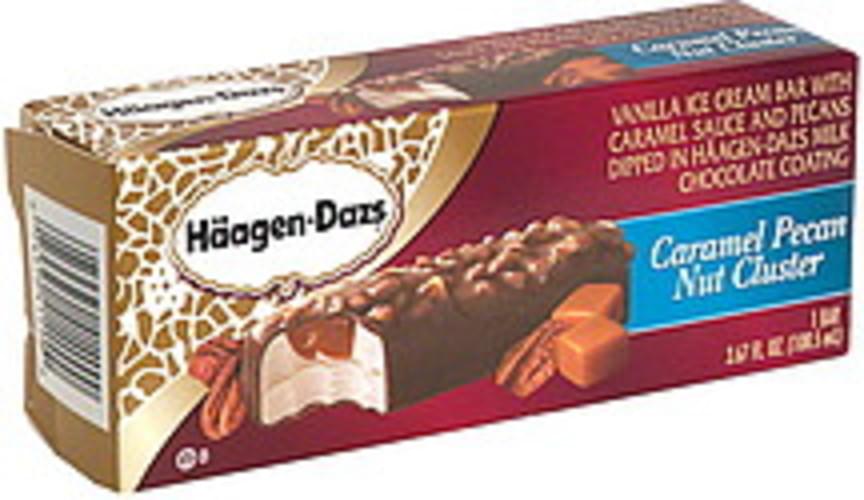 Haagen Dazs Caramel Pecan Nut Cluster Ice Cream Bar 3 67 Oz