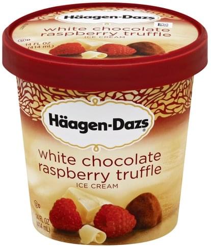 Haagen-dazs White Chocolate Raspberry Truffle Ice Cream - 14oz