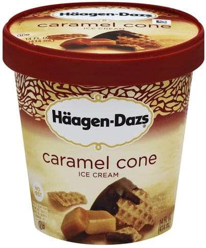 Haagen Dazs Caramel Cone Ice Cream - 14 oz, Nutrition Information | Innit