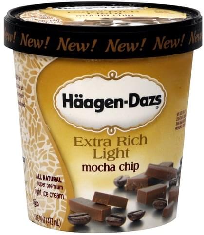 Haagen Dazs Mocha Chip Super Premium Light Ice Cream 1 Pt Nutrition Information Innit