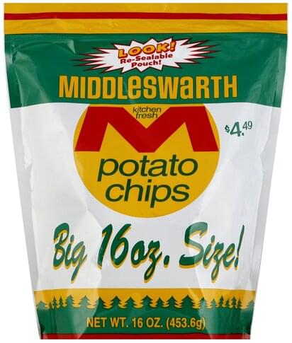 Middleswarth Potato Chips - 16 oz, Nutrition Information | Innit