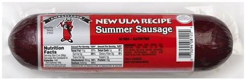 Ambassador New Ulm Recipe Summer Sausage - 12 oz, Nutrition Information