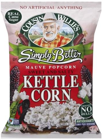 cousin willie's kettle corn nutrition