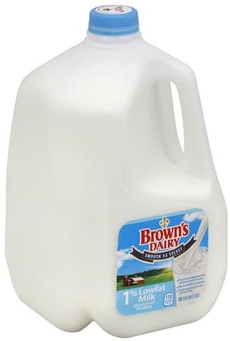 Browns Dairy Lowfat, 1% Milkfat Milk - 1 gl, Nutrition Information | Innit