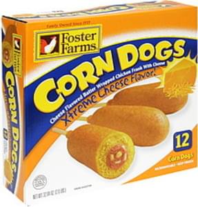 Foster Farms Xtreme Cheese Flavor Corn Dogs - 12 ea, Nutrition