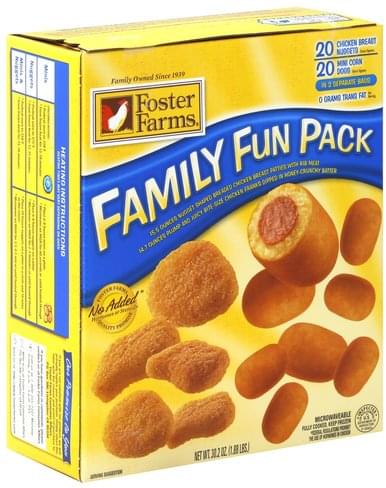 Foster Farms Family Fun Pack Nuggets and Corn Dogs - 30.2 oz, Nutrition ...