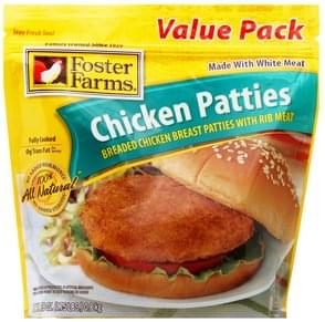 Foster Farms Value Pack Chicken Patties - 28 oz, Nutrition Information ...