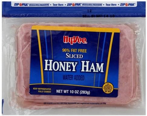 Hy Vee Honey, Sliced Ham - 10 oz, Nutrition Information | Innit