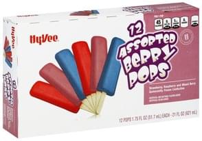 Hy Vee Assorted Berry Pops - 12 ea, Nutrition Information | Innit