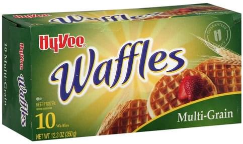 Hy Vee Multi-Grain Waffles - 10 ea, Nutrition Information | Innit