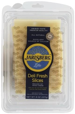 Jarlsberg Reduced Fat, Lite, Swiss Cheese Slices - 8 Oz, Nutrition ...