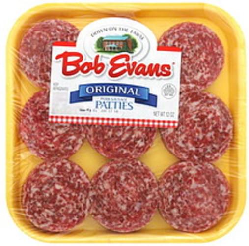 Bob Evans Original Pork Sausage Patties 12 oz, Nutrition Information