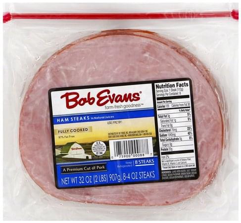 Bob Evans Nutrition Chart