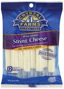 Crystal Farms Wisconsin String Cheese - 12 ea, Nutrition Information ...