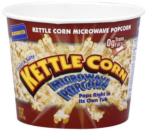 Blockbuster Kettle Corn Microwave Popcorn - 4.2 Oz, Nutrition ...