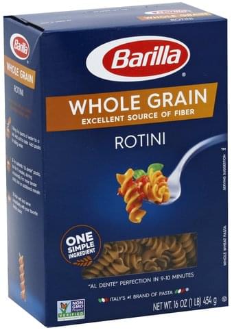 Barilla Whole Grain Rotini Oz Nutrition Information Innit