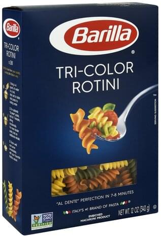 Barilla Tri-Color Rotini Pasta - 12 oz, Nutrition Information | Innit