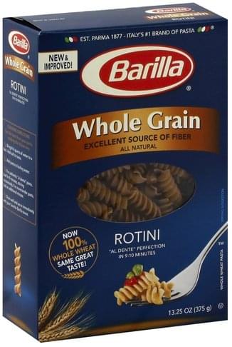 Barilla Whole Grain Rotini Oz Nutrition Information Innit