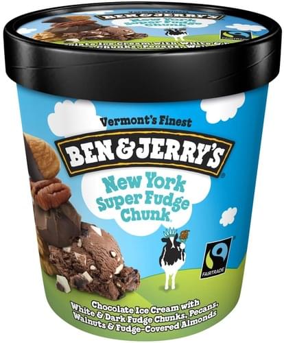 Ben & Jerrys New York Super Fudge Chunk Ice Cream - 1 pt, Nutrition ...