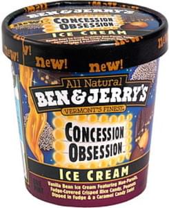 Ben & Jerrys Concession Obsession Ice Cream - 1 pt, Nutrition ...