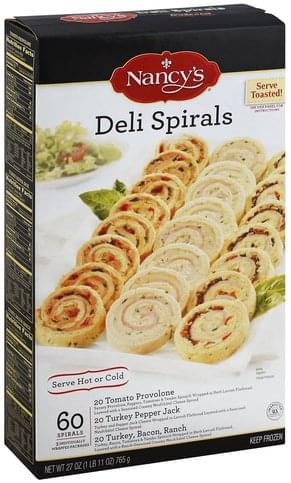 Nancys Deli Spirals - 60 ea, Nutrition Information | Innit