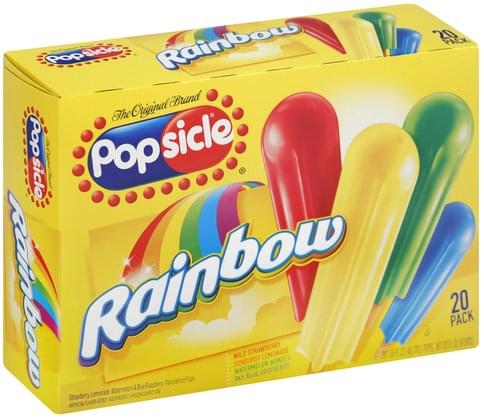 Popsicle Rainbow Ice Pops - 20 ea, Nutrition Information | Innit