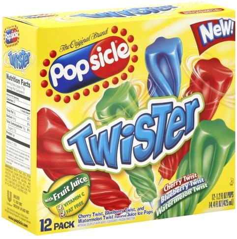 Popsicle Assorted Flavors Ice Pops - 12 ea, Nutrition Information | Innit