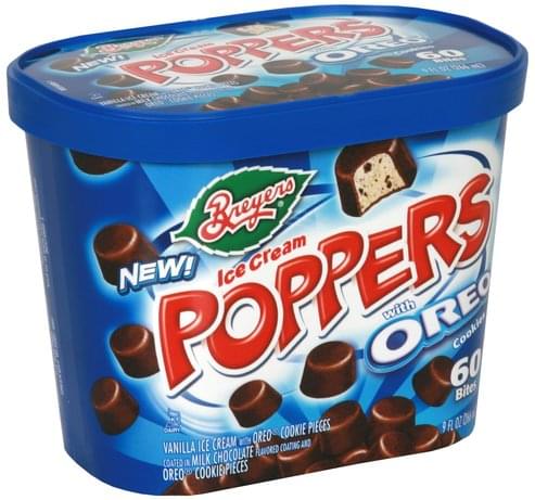 Breyers with Oreo Cookies Ice Cream Poppers - 9 oz, Nutrition ...