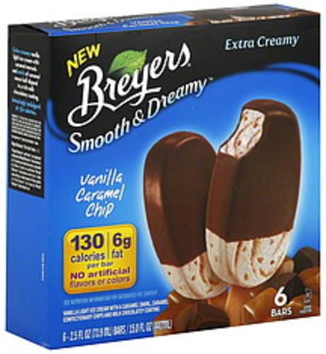 Breyers Vanilla Caramel Chip, Ice Cream Bars - 6 ea, Nutrition ...