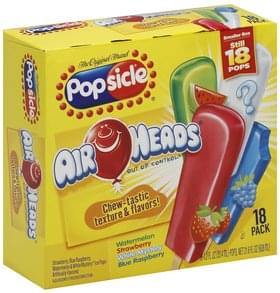 Popsicle Great White, Orange, Cherry, Mystery Flavor Ice Pops Mystery ...